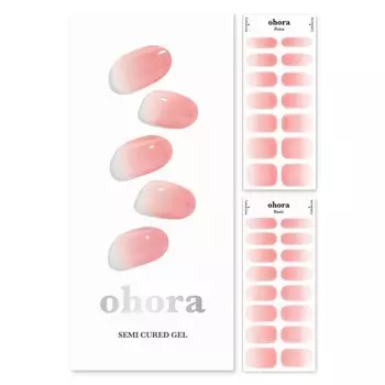 Полузатвердевшие гелевые полоски для ногтей ohora N Peach Latte, ногти ко Дню святого Валентина