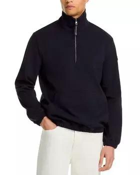 Полузип худи Moncler, синий