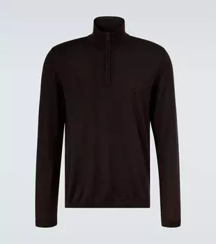 Полузип из натуральной шерсти Giorgio Armani, Mahogany