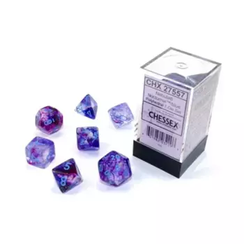 Poly Set Nocturnal с синим (7), Dice - Nebula (Chessex)