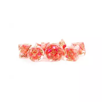 Poly Set Pearl — красный с медью (7), Resin Dice - Assorted (Metallic Dice Games)