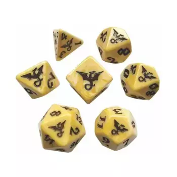 Poly Set Swirl — Драколич с коричневым (7), Dragon Dice (Black Oak)