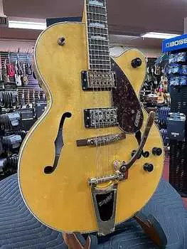 Полый корпус Gretsch G2410TG Streamliner, одинарная насечка, Bigsby, Village Amber G2410TG Streamliner Hollow Body Single-Cut with Bigsby , Village Amber