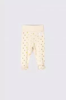 Ползунки Coccodrillo бежевый с сердечками