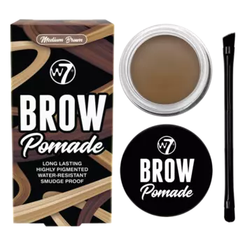 Помада для бровей с кисточкой средне-коричневая W7, 4,25 гр