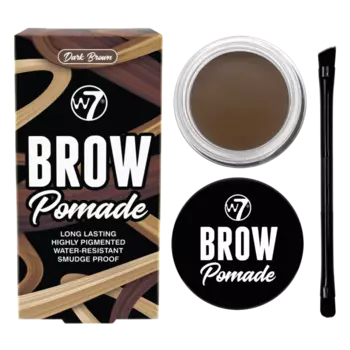 Помада для бровей с кисточкой темно-коричневая W7, 4,25 гр