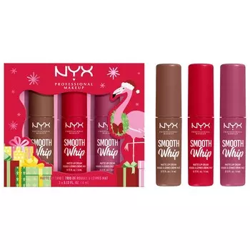 Помада NYX Professional Makeup Smooth Whip Trio Set, Cherry Crme 4 ml + Onesie Funsie 4 ml + Memory Foam 4 ml / 3 x 4 ml