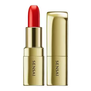 Помада с золотыми частицами the lipstick Sensai, цвет nr. 06 kinmokusei orange, вес 3.5 гр.