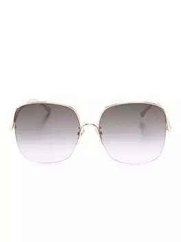 Pomellato Eyewear солнцезащитные очки в квадратной оправе с эффектом градиента, золотистый