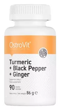 Помощь пищеварению OstroVit Kurkumina + Czarny Pieprz + Imbir