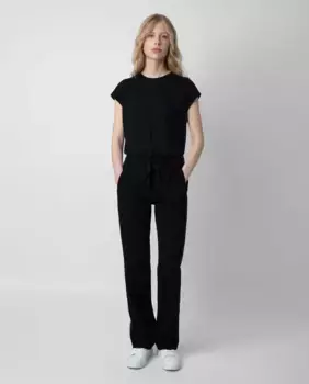 Pomy женские прямые брюки с резинкой на талии Zadig & Voltaire, черный