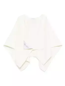 Пончо асимметричного кроя MAX MARA, нейтральный