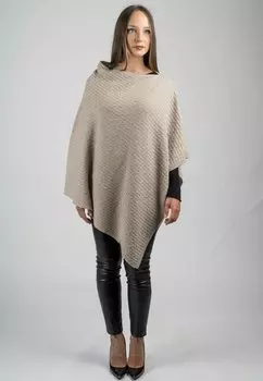 Пончо Dalle Piane Cashmere, бежевый