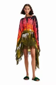 Пончо Desigual, мультиколор