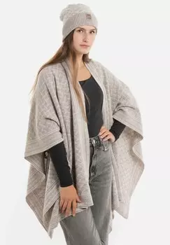 Пончо DUSK Knit Factory, цвет Mottled Beige