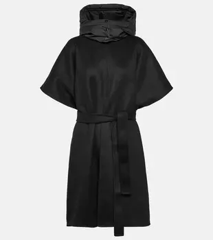 Пончо из смесовой фетра Moncler, бежевый