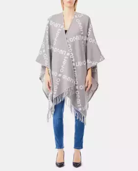 Пончо Logo Maxi Rombo LIUJO, серый