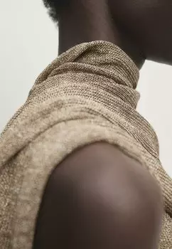 Пончо Massimo Dutti, коричневый