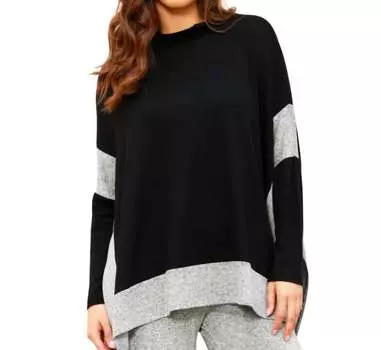 Пончо Mock One Size в черном/желтом цвете french kyss