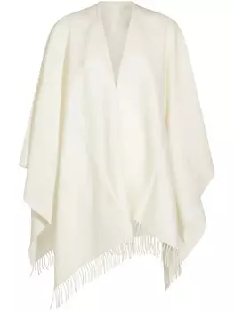 Пончо с бахромой Malo, белый