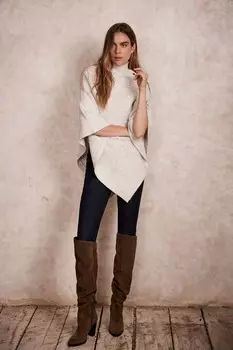 Пончо с пуговицами Mint Velvet, белый