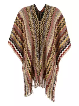 Пончо с зигзагообразным узором Missoni, желтый