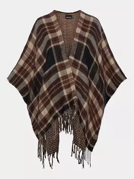 Пончо стандартного кроя Pieces, коричневый