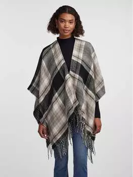 Пончо стандартного кроя Pieces, серый