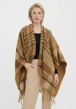 Пончо Vero Moda ПРИНТ, цвет tigers eye