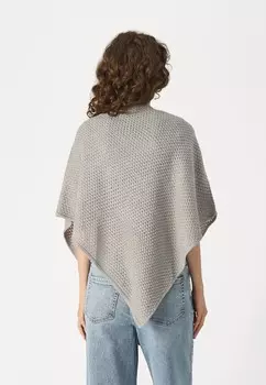 Пончо VICILLO O-NECK PONCHO VILA, цвет Mottled Light Grey