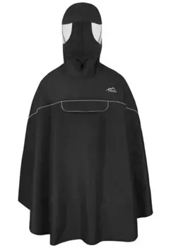 Пончо Wasserdichter Fahrradponcho mit Kapuze und Sichtfenster normani Outdoor Sports, черный