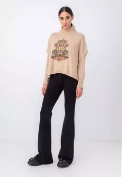 Пончо WITH INTARSIA Ivko, коричневый