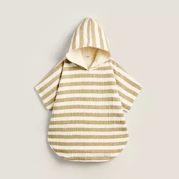 Пончо Zara Home Children’s Striped Beach, коричневый/зеленый/бежевый