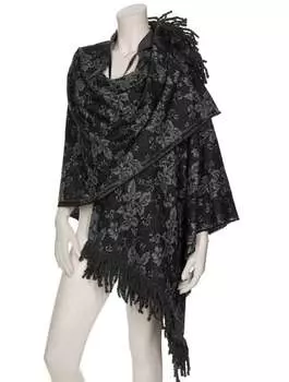 Пончо Жаккард Серый Beate Heymann