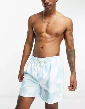 Поношенные плавки пастельно-синего цвета с эффектом заката Threadbare