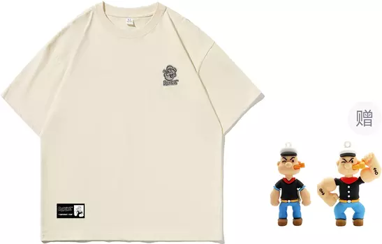 Popeye/Футболка унисекс Popeye, Белый [поставляется в подарочной упаковке]