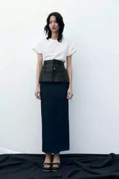 Поплин футболка ZARA, белый