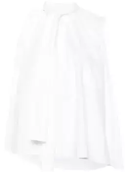 Поплиновая блузка без рукавов SACAI, белый