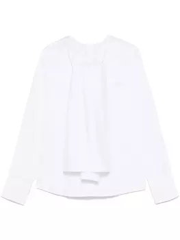 Поплиновая блузка с бантом Plan C, белый