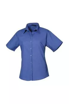 Поплиновая блузка с короткими рукавами Premier, синий