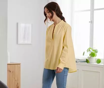 Поплиновая блузка Tchibo, желтый