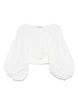 Поплиновая блузка Zimmermann, белый