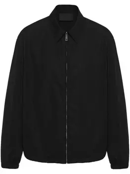 Поплиновая куртка-рубашка Prada, черный