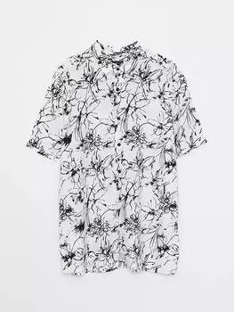 Поплиновая мужская рубашка стандартного кроя с короткими рукавами LCW Casual