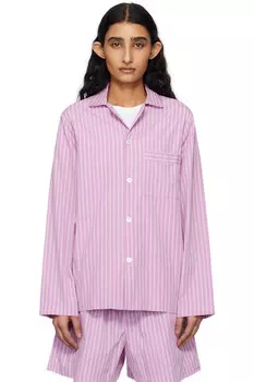 Поплиновая пижамная рубашка с длинными рукавами Tekla, мультиколор