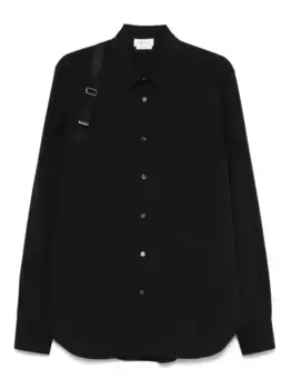 Поплиновая рубашка Alexander McQueen, черный