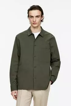 Поплиновая рубашка Arket, хаки