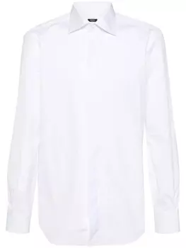 Поплиновая рубашка Barba, белый