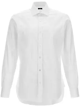 Поплиновая рубашка Barba, белый