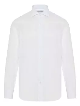 Поплиновая рубашка Barba, белый
